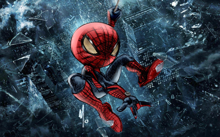 Chibi Spider Man Widescreen HD Wallpaper 1920x1200px