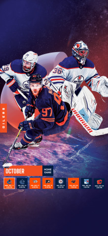 Edmonton Oilers iPhone 13 Mini Wallpaper 1080x2340px