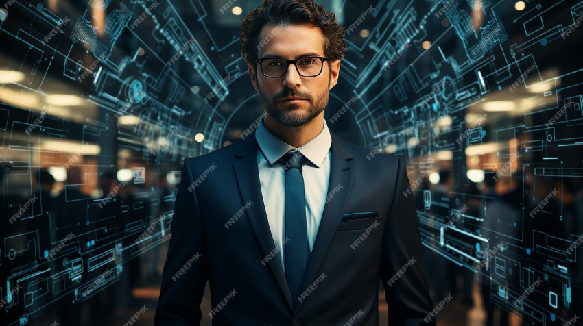 Business Man HD Background 2000x1121px