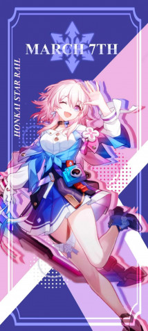 March 7th Honkai Star Rail Mobile Background 1080x2400px