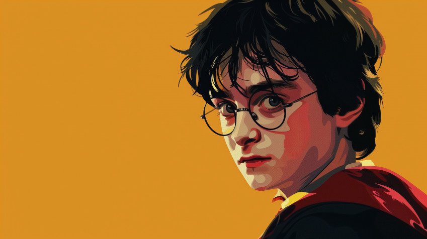 Cartoon Harry Potter Background Image 2912x1632px