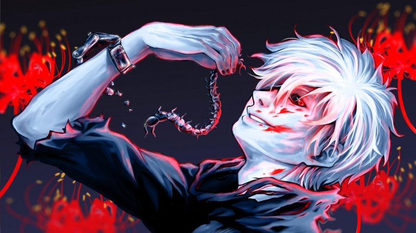 Ken Kaneki Full HD 1080p Wallpaper 1920x1080px