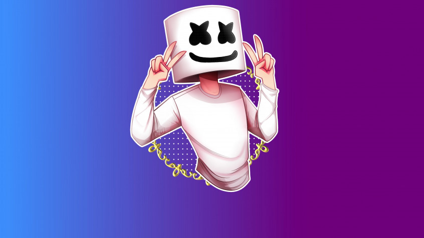 Marshmello Desktop HD Wallpaper 4592x2583px