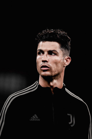 Ronaldo Black Phone HD Background 1365x2048px