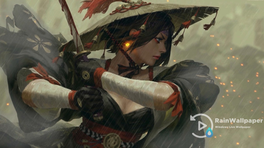 Samurai Girl Wallpaper 1716x965px