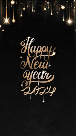 Happy New Year 2024 iPhone Wallpaper Image 800x1422px