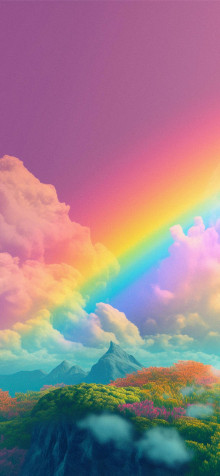 Rainbow Phone HD Background 1183x2560px