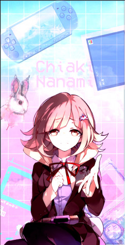 Chiaki Nanami Phone Background Image 900x1752px