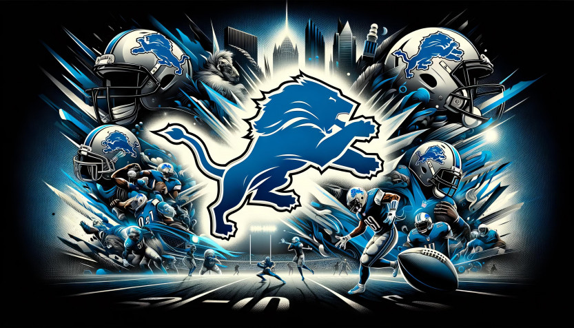 Detroit Lions Logo Wallpaper Image 3584x2048px