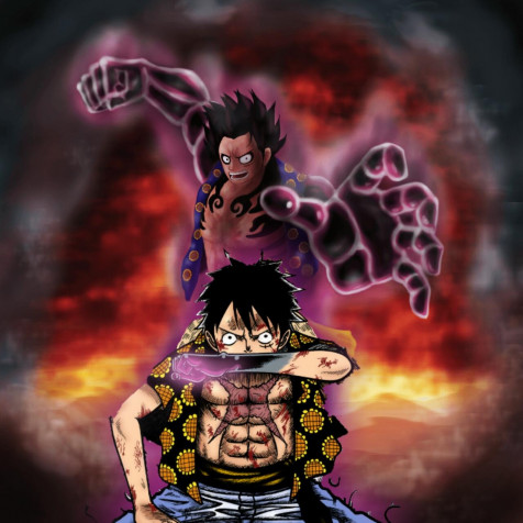 Luffy Gear 4 Snakeman Android Wallpaper Image 1280x1280px