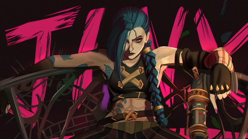 Arcane Jinx 4k UHD Wallpaper 3840x2160px