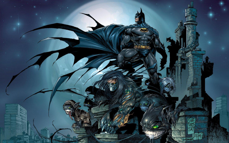 Batman Comic Cartoon Background Image 1680x1050px