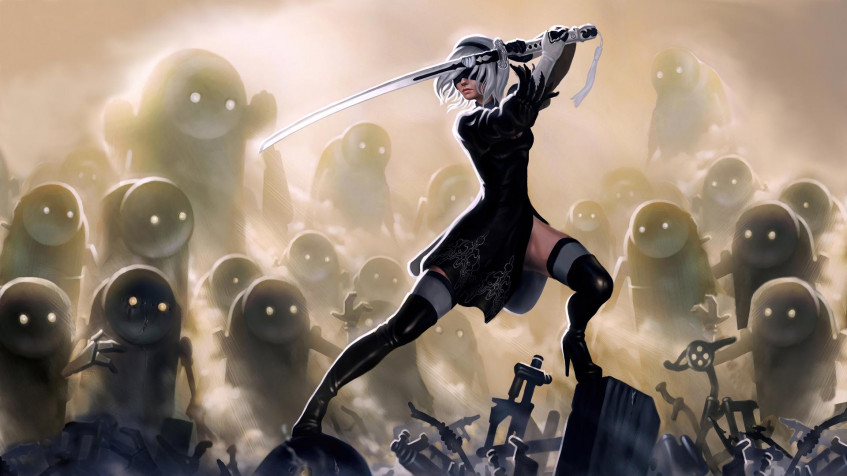 Nier Automata Full HD 1080p Wallpaper 1920x1080px