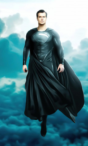 Black Superman Phone Wallpaper 1280x2120px