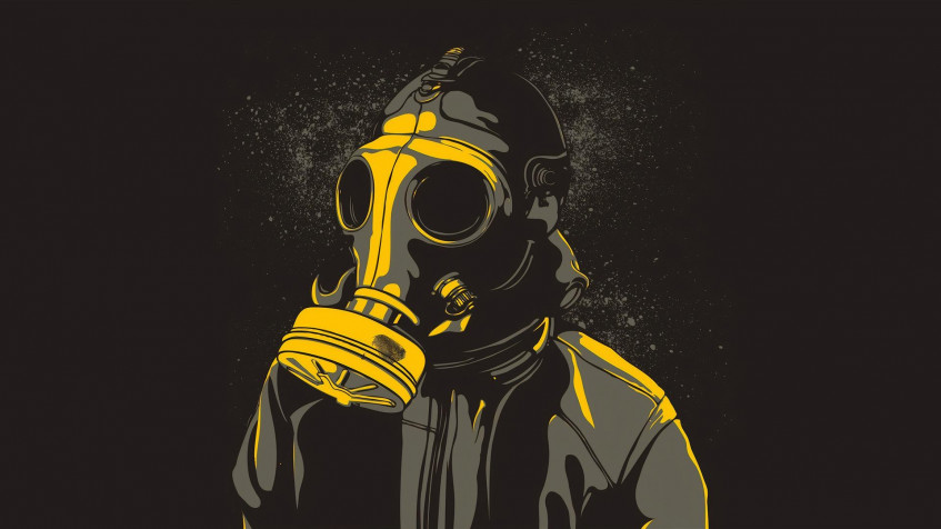 Gas Mask Full HD 1080p Wallpaper 1920x1080px