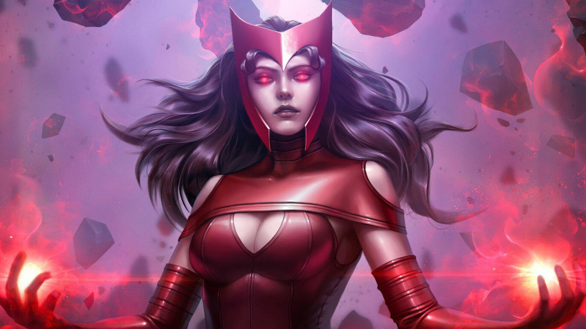 Scarlet Witch Full HD 1080p Wallpaper 1920x1080px