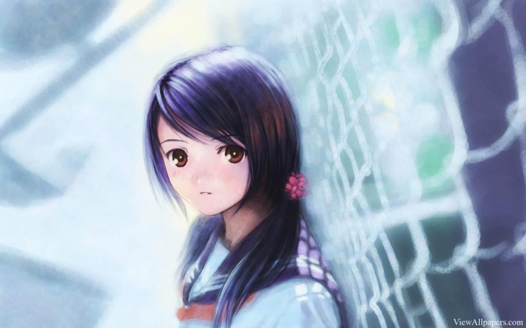 Alone Anime Girl Pc Widescreen HD Wallpaper 1920x1200px