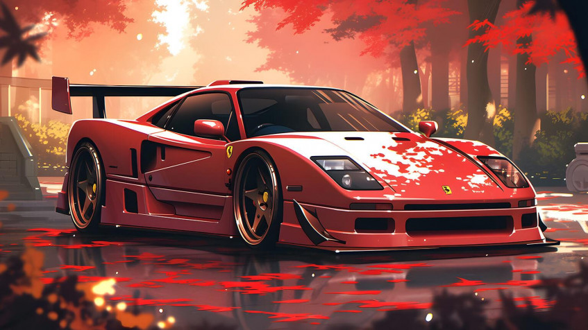 Ferrari Laptop Background 1536x864px