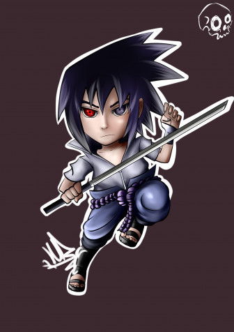 Sasuke Chibi Phone Background Image 2480x3507px