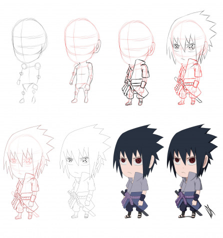 Sasuke Chibi Wallpaper for Mobile 3000x3200px