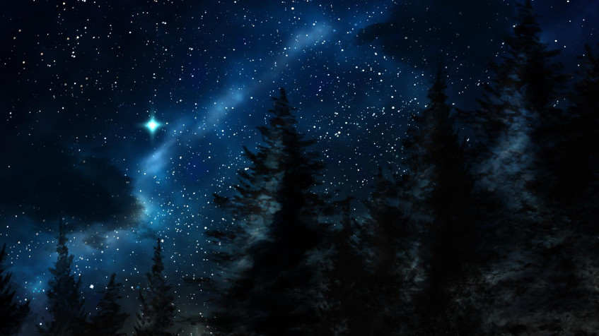 Night Stars Full HD 1080p Wallpaper 1920x1080px