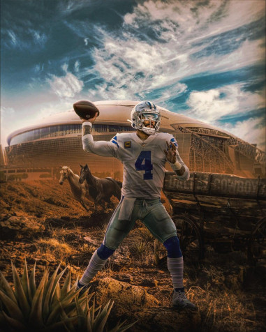 Dak Prescott Phone Background 1080x1350px