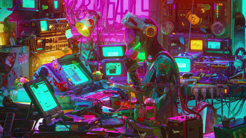 Hacker Room Full HD 1080p Wallpaper 1920x1080px