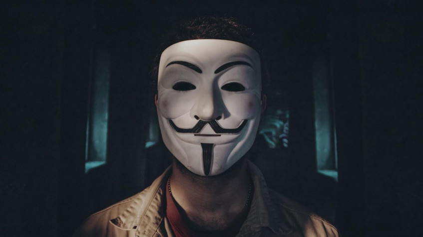 Anonymous Man Desktop Background 1600x900px