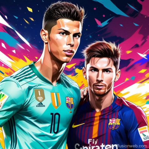 Ronaldo And Messi Phone Background 1024x1024px