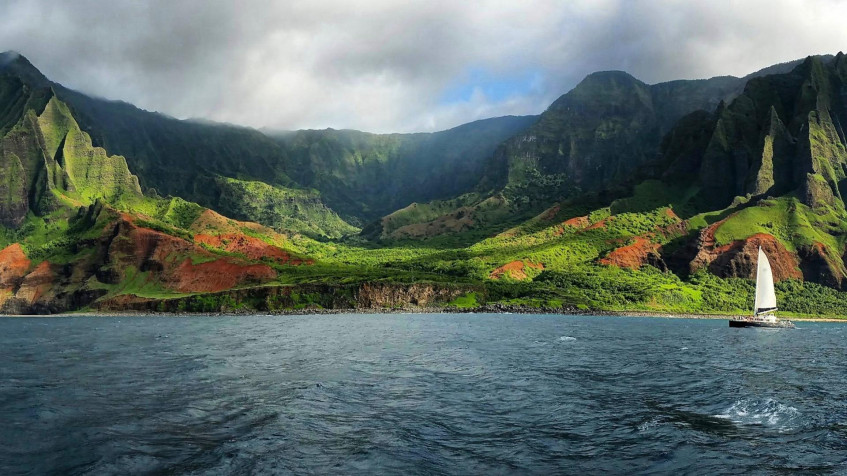 Na Pali Coast Full HD 1080p Wallpaper 1920x1080px