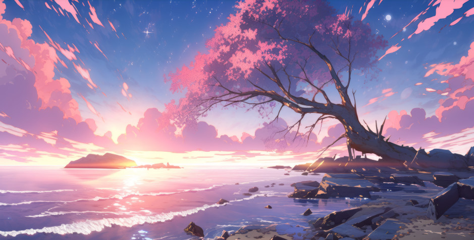 Anime Scenery Wallpaper Image 2184x1108px