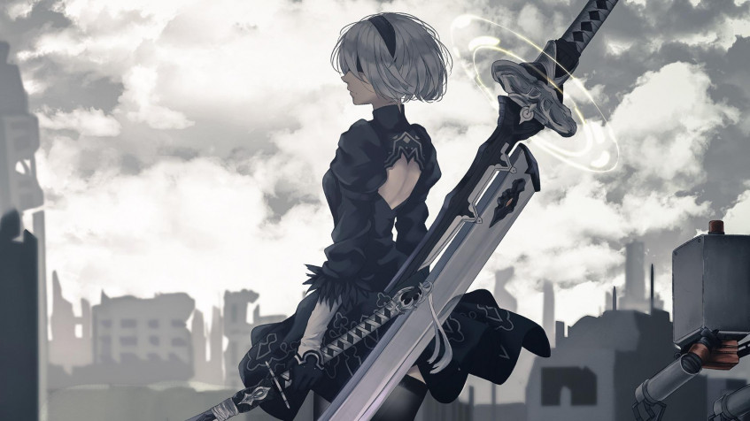 Nier Automata Full HD 1080p Wallpaper 1920x1080px