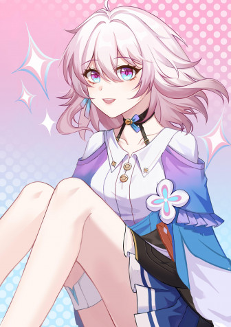 March 7th Honkai Star Rail iPhone Wallpaper Image 2480x3508px