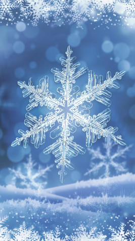 Snowflakes Wallpaper for iPhone 1440x2560px