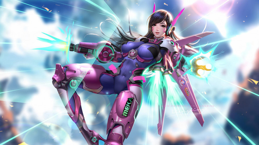 Dva Overwatch Full HD 1080p Wallpaper 1920x1080px