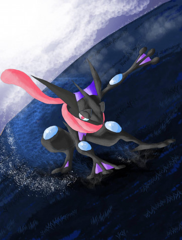 Greninja Phone Background Image 1456x1920px