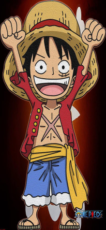 Luffy Chibi Phone Background Image 800x1733px