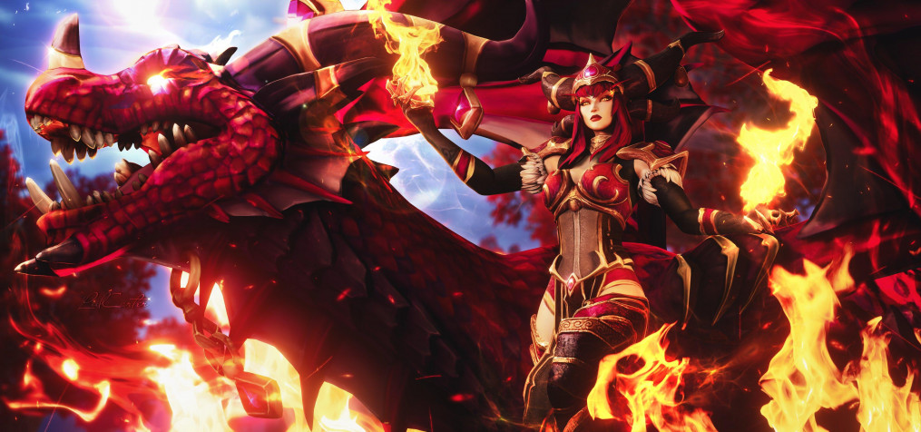 Alexstrasza MacBook Wallpaper 4096x1920px