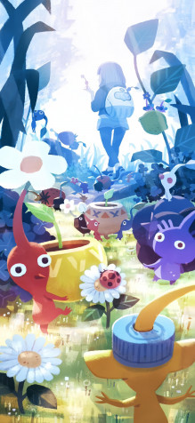 Pikmin Android Wallpaper 2216x4796px