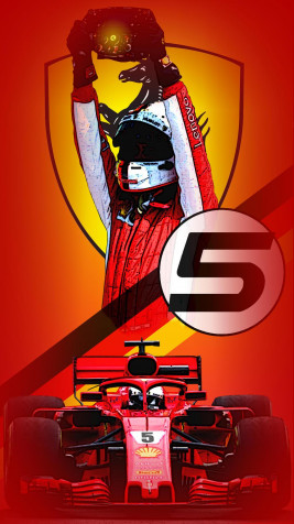 Sebastian Vettel iPhone Background Image 1024x1821px