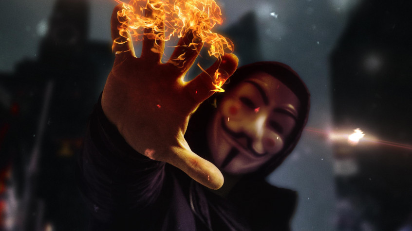 Anonymous Man 2k QHD Wallpaper 2560x1440px