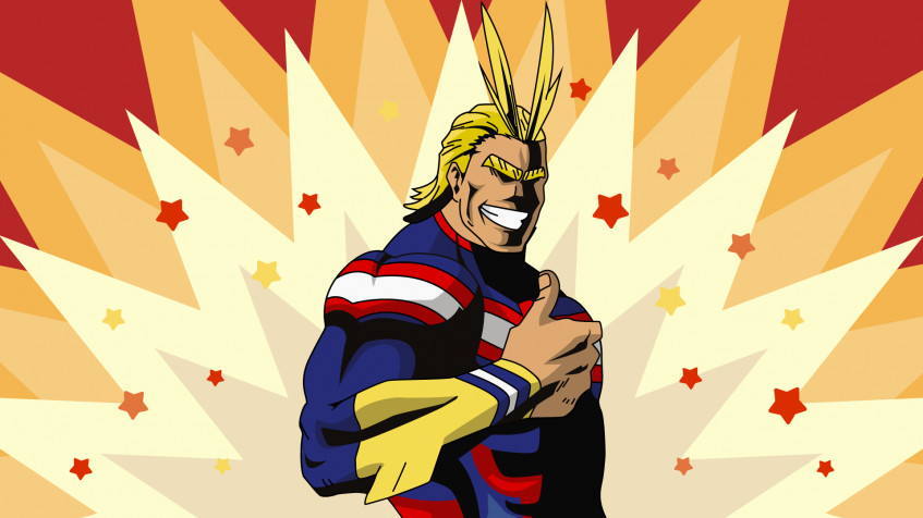 All Might Full HD 1080p Wallpaper 1920x1080px