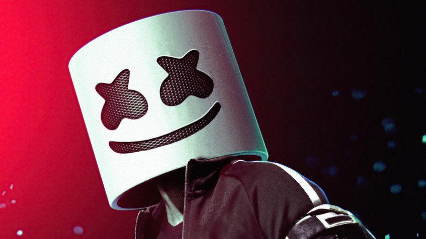 Marshmello Desktop HD Wallpaper 1366x768px