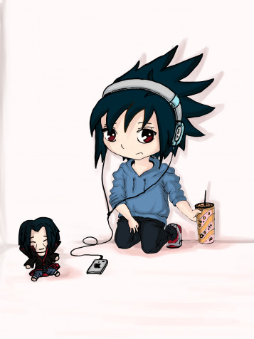 Sasuke Chibi Phone Background 1280x1707px