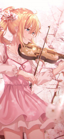 Kaori Miyazono iPhone 14 Plus Wallpaper 1284x2778px