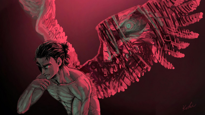 Eren Yeager 2k QHD Wallpaper 2560x1440px