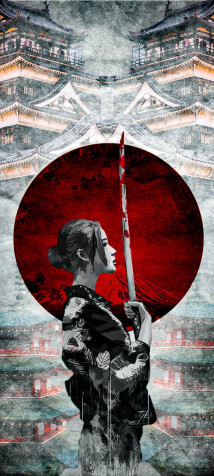 Samurai Warrior Mobile Background 720x1600px