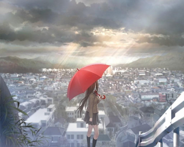 Alone Anime Girl Pc Laptop Wallpaper 1024x819px