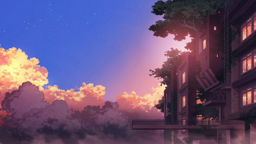 Anime Landscape 2k QHD Wallpaper 2560x1440px