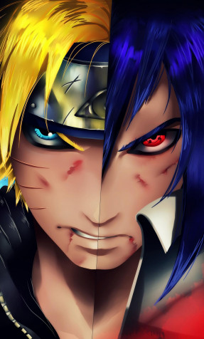 Naruto And Sasuke Mobile Background 1280x2120px